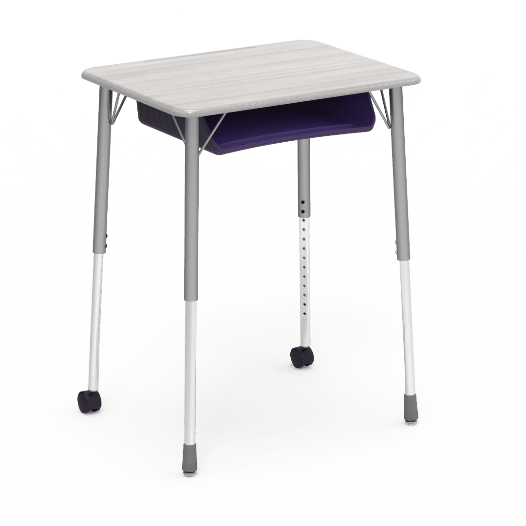 Virco ZUMA Series Student Desk with Book Box Adj Height 26"W x 20"D x 22"-34"H (DESK-ZADJ2026BOXMC2) - SchoolOutlet