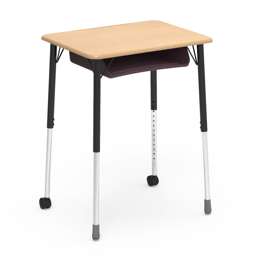 Virco ZUMA Series Student Desk with Book Box Adj Height 26"W x 20"D x 22"-34"H (DESK-ZADJ2026BOXMC2) - SchoolOutlet