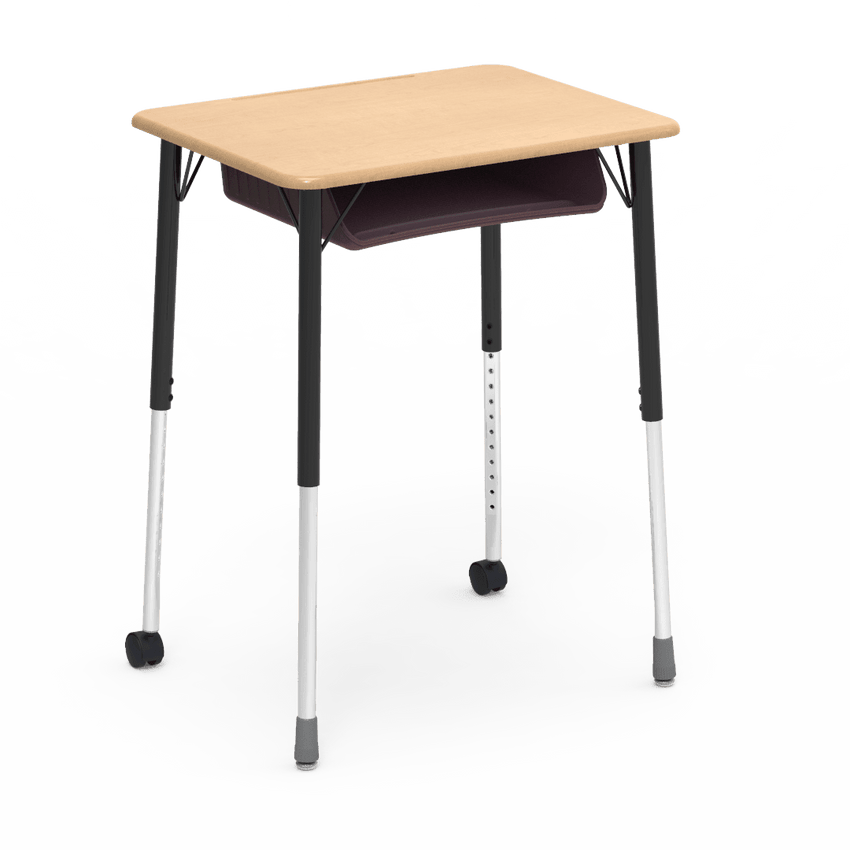 Virco ZUMA Series Student Desk with Book Box Adj Height 26"W x 20"D x 22"-34"H (DESK-ZADJ2026BOXMC2) - SchoolOutlet