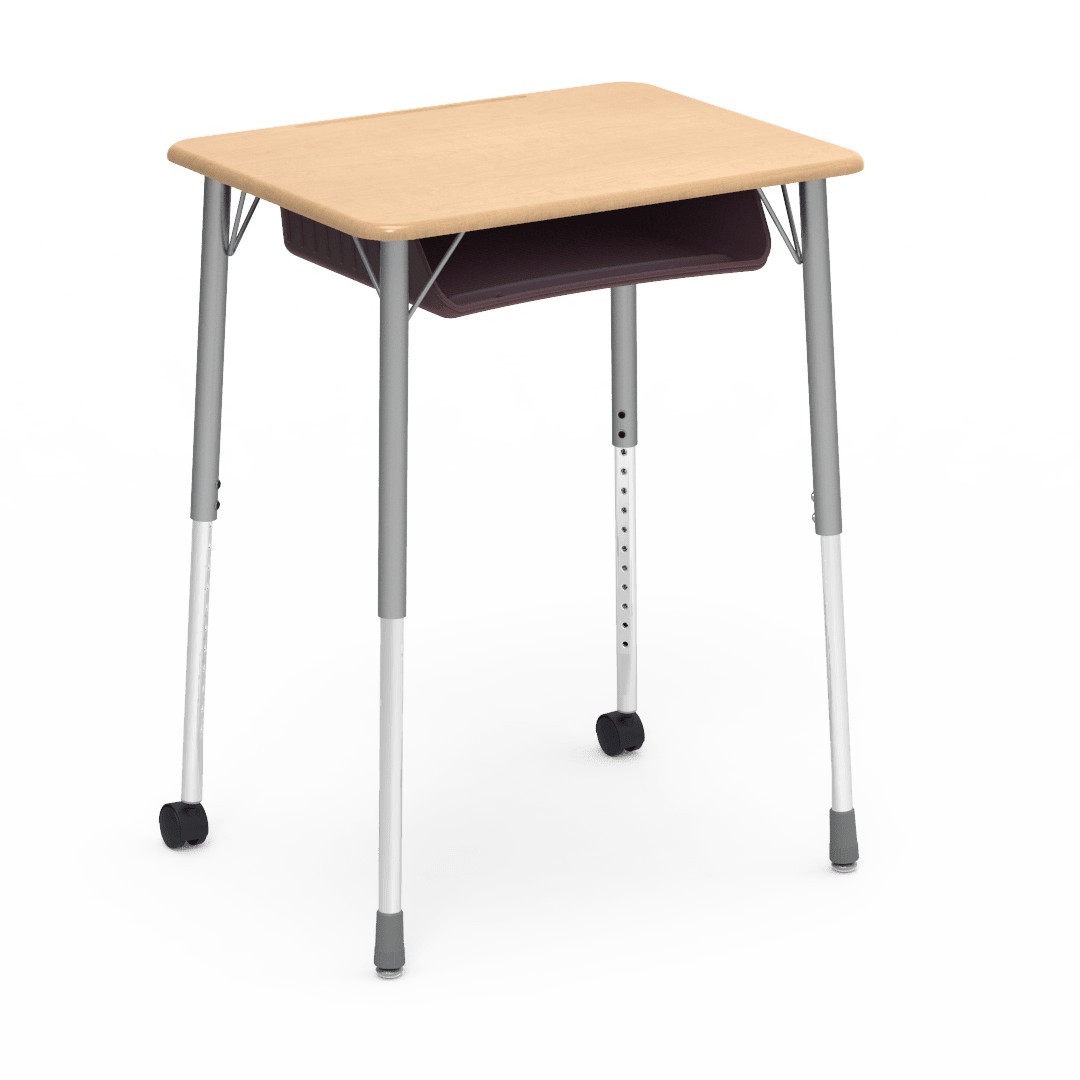 Virco ZUMA Series Student Desk with Book Box Adj Height 26"W x 20"D x 22"-34"H (DESK-ZADJ2026BOXMC2) - SchoolOutlet