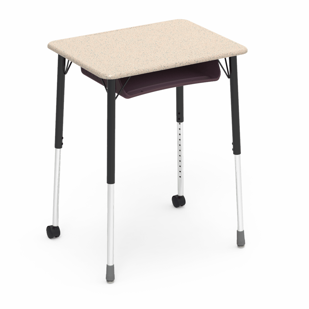 Virco ZUMA Series Student Desk with Book Box Adj Height 26"W x 20"D x 22"-34"H (DESK-ZADJ2026BOXMC2) - SchoolOutlet