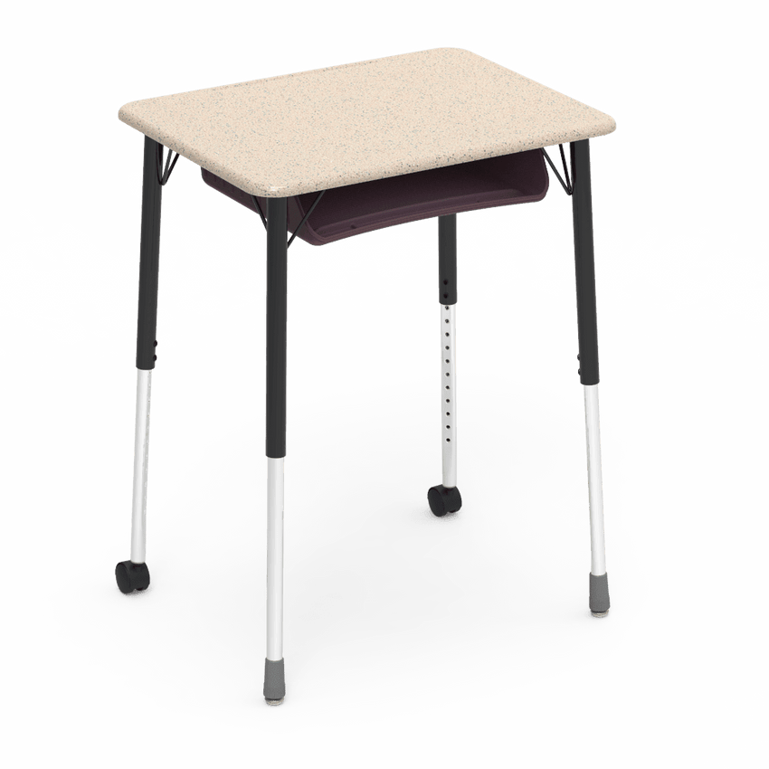 Virco ZUMA Series Student Desk with Book Box Adj Height 26"W x 20"D x 22"-34"H (DESK-ZADJ2026BOXMC2) - SchoolOutlet