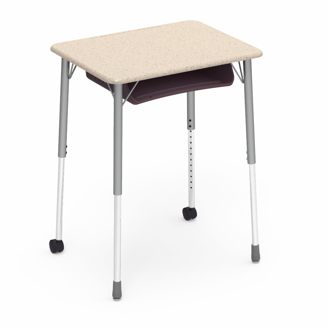 Virco ZUMA Series Student Desk with Book Box Adj Height 26"W x 20"D x 22"-34"H (DESK-ZADJ2026BOXMC2) - SchoolOutlet