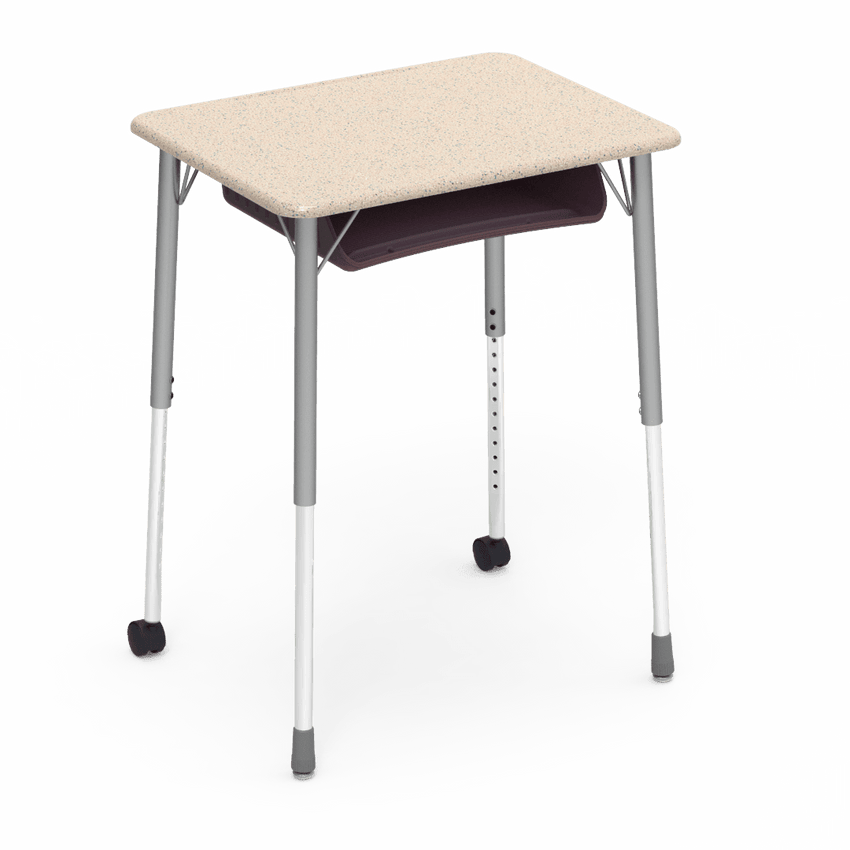 Virco ZUMA Series Student Desk with Book Box Adj Height 26"W x 20"D x 22"-34"H (DESK-ZADJ2026BOXMC2) - SchoolOutlet