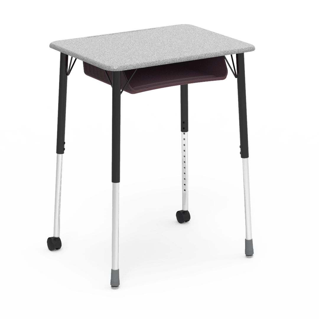Virco ZUMA Series Student Desk with Book Box Adj Height 26"W x 20"D x 22"-34"H (DESK-ZADJ2026BOXMC2) - SchoolOutlet