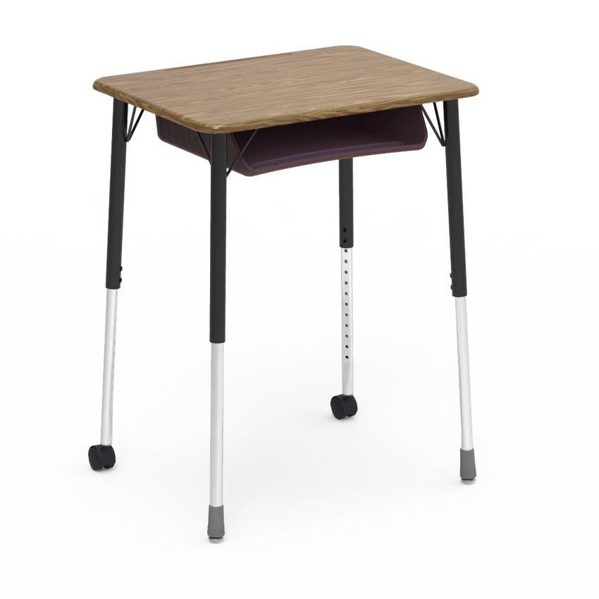 Virco ZUMA Series Student Desk with Book Box Adj Height 26"W x 20"D x 22"-34"H (DESK-ZADJ2026BOXMC2) - SchoolOutlet