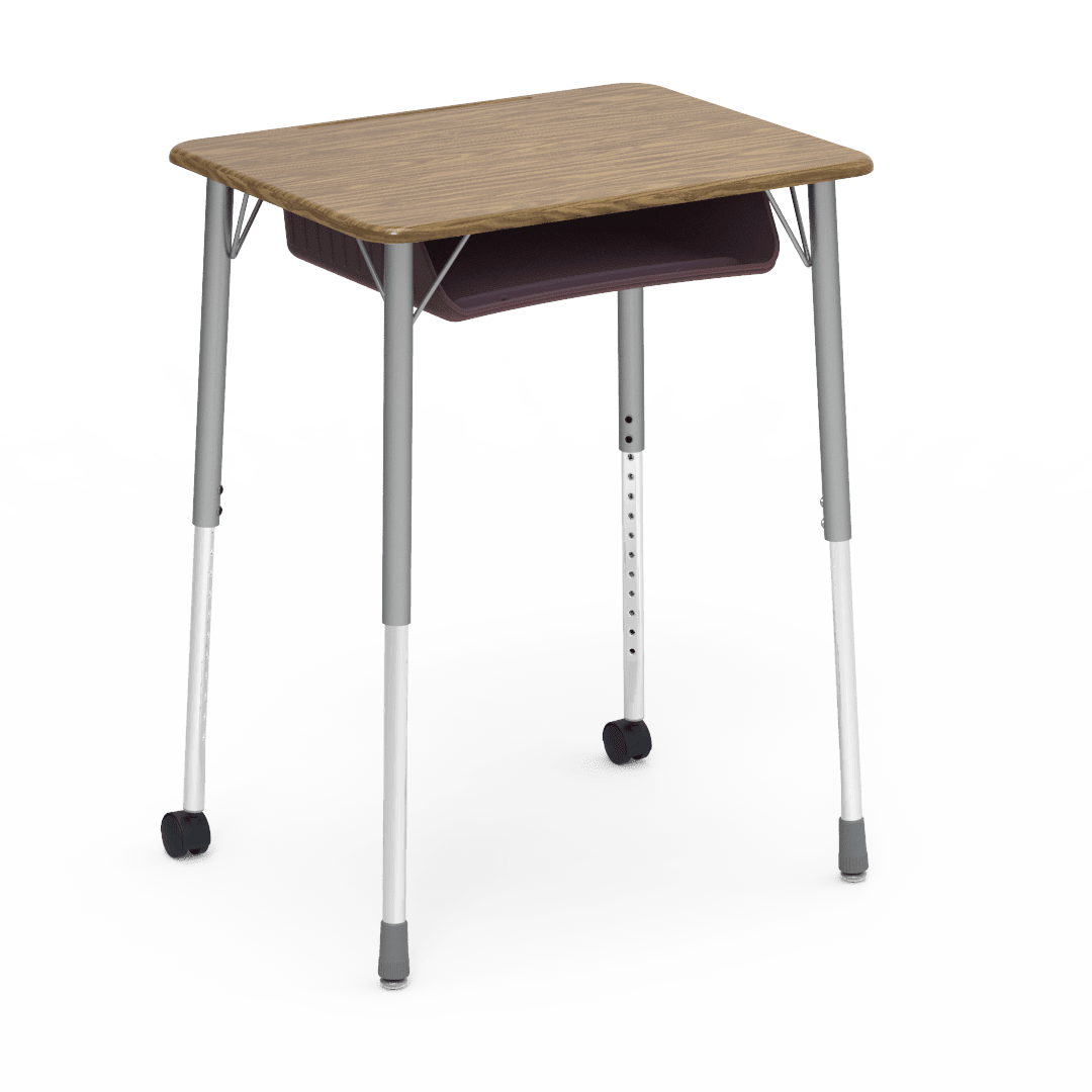 Virco ZUMA Series Student Desk with Book Box Adj Height 26"W x 20"D x 22"-34"H (DESK-ZADJ2026BOXMC2) - SchoolOutlet