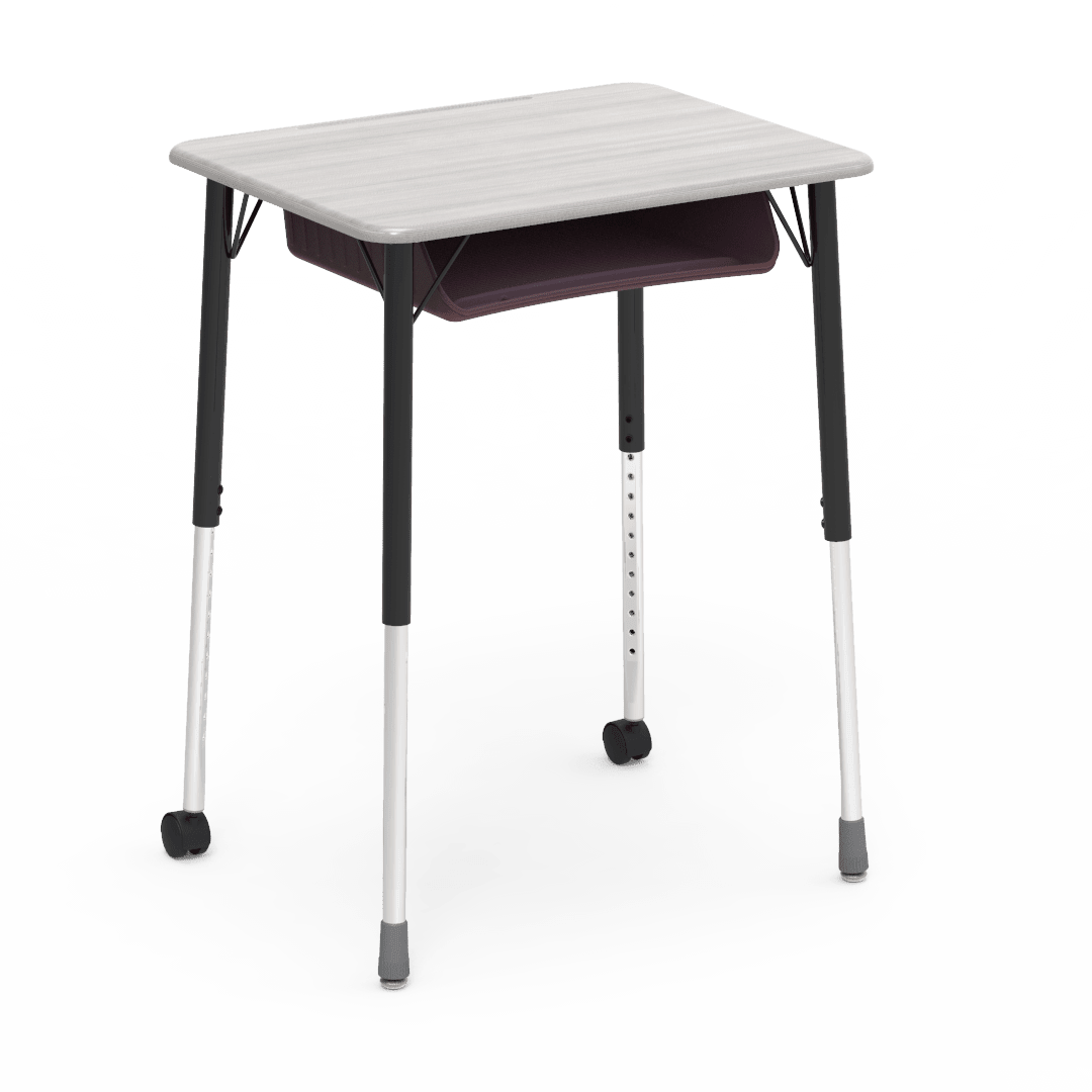 Virco ZUMA Series Student Desk with Book Box Adj Height 26"W x 20"D x 22"-34"H (DESK-ZADJ2026BOXMC2) - SchoolOutlet