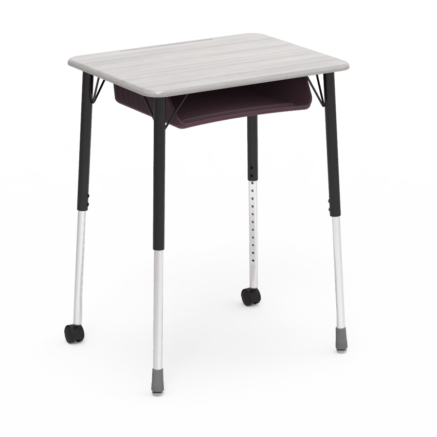 Virco ZUMA Series Student Desk with Book Box Adj Height 26"W x 20"D x 22"-34"H (DESK-ZADJ2026BOXMC2) - SchoolOutlet