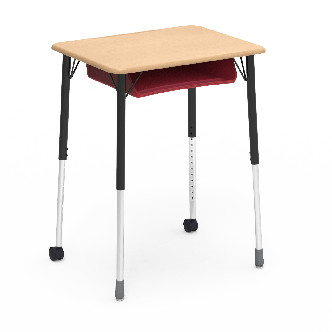 Virco ZUMA Series Student Desk with Book Box Adj Height 26"W x 20"D x 22"-34"H (DESK-ZADJ2026BOXMC2) - SchoolOutlet