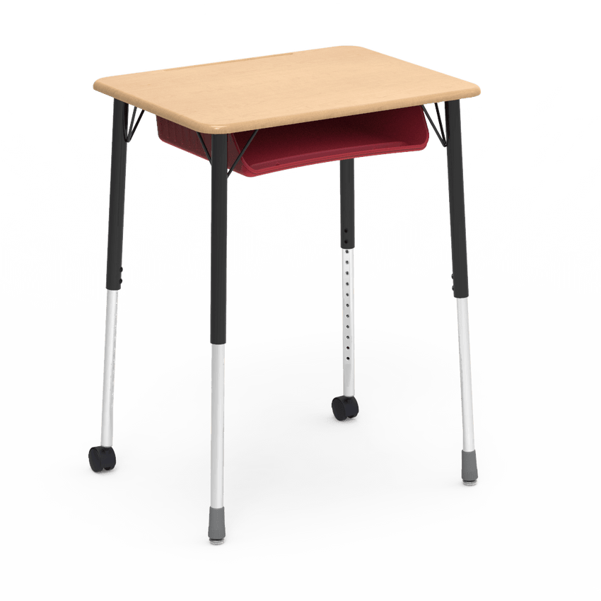 Virco ZUMA Series Student Desk with Book Box Adj Height 26"W x 20"D x 22"-34"H (DESK-ZADJ2026BOXMC2) - SchoolOutlet