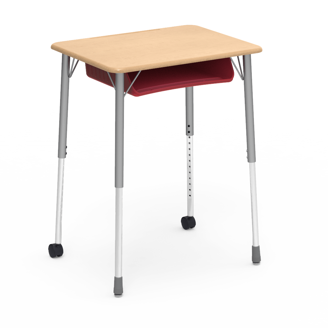 Virco ZUMA Series Student Desk with Book Box Adj Height 26"W x 20"D x 22"-34"H (DESK-ZADJ2026BOXMC2) - SchoolOutlet