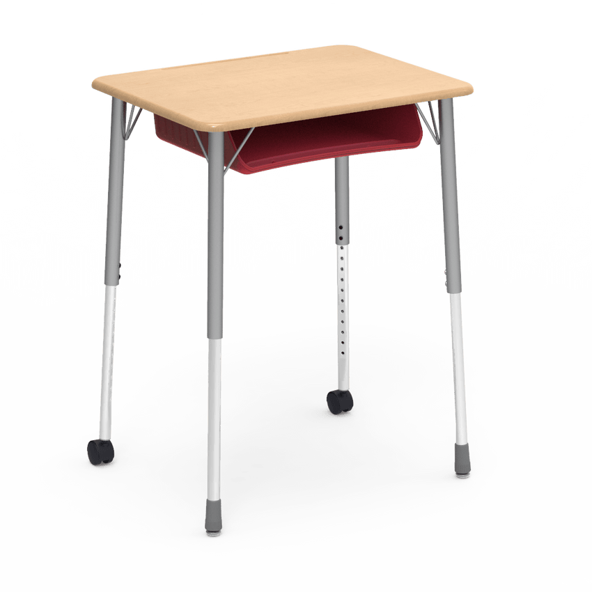 Virco ZUMA Series Student Desk with Book Box Adj Height 26"W x 20"D x 22"-34"H (DESK-ZADJ2026BOXMC2) - SchoolOutlet