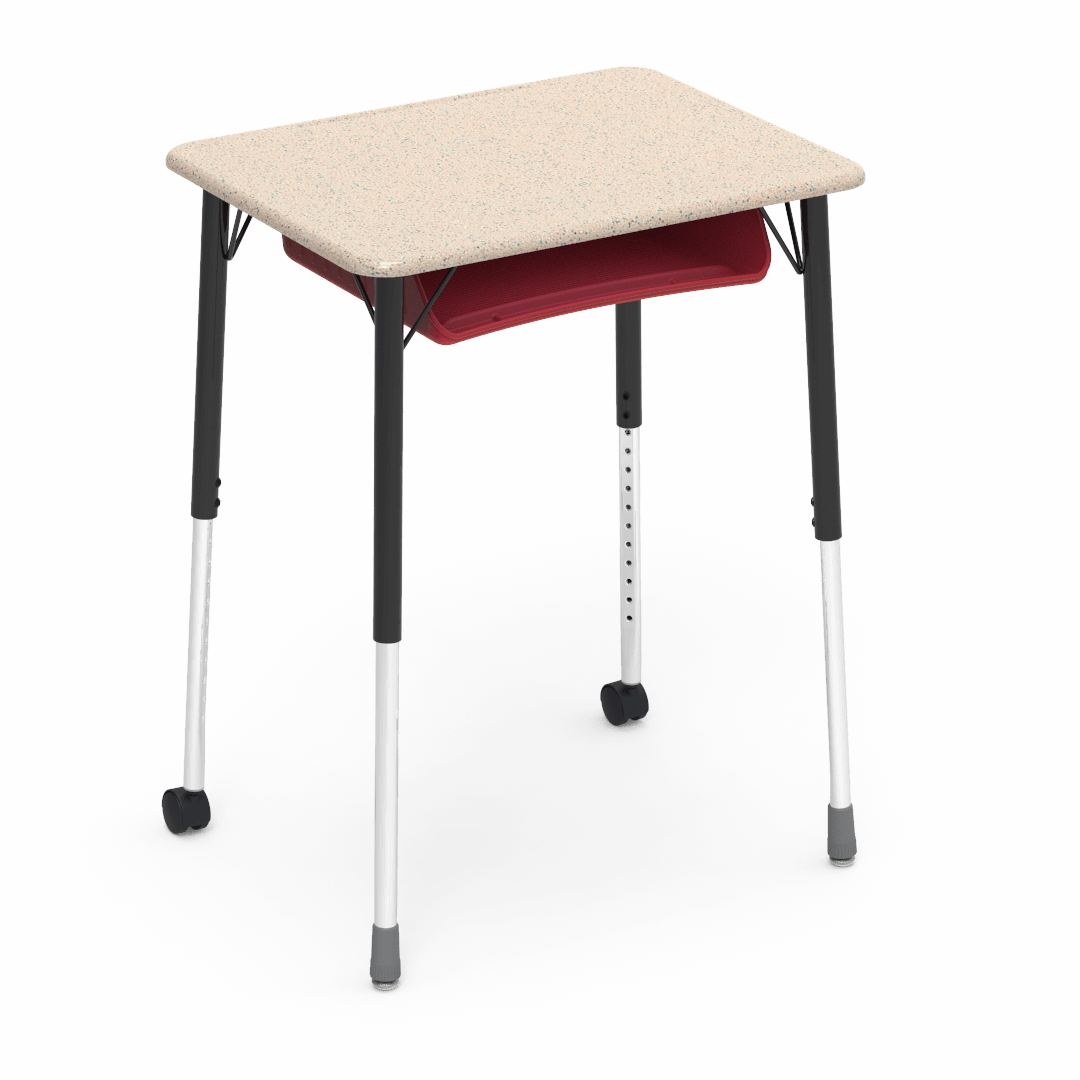 Virco ZUMA Series Student Desk with Book Box Adj Height 26"W x 20"D x 22"-34"H (DESK-ZADJ2026BOXMC2) - SchoolOutlet