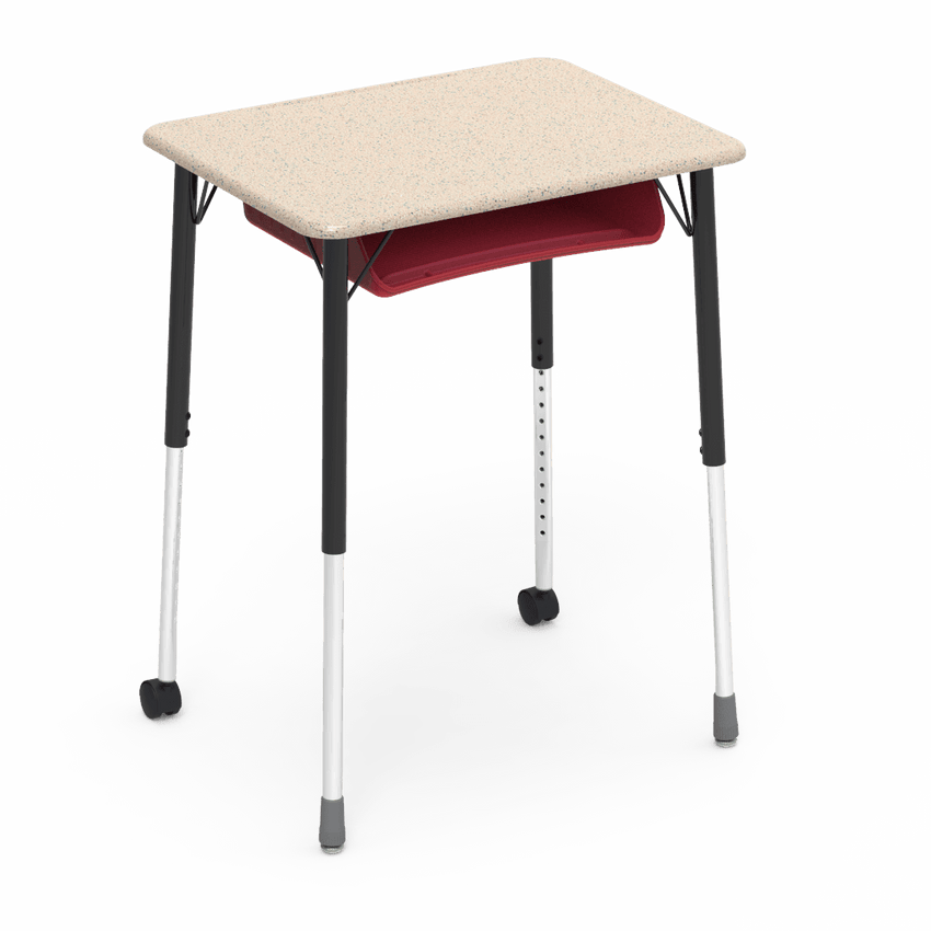 Virco ZUMA Series Student Desk with Book Box Adj Height 26"W x 20"D x 22"-34"H (DESK-ZADJ2026BOXMC2) - SchoolOutlet