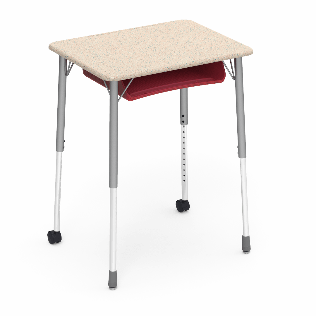 Virco ZUMA Series Student Desk with Book Box Adj Height 26"W x 20"D x 22"-34"H (DESK-ZADJ2026BOXMC2) - SchoolOutlet