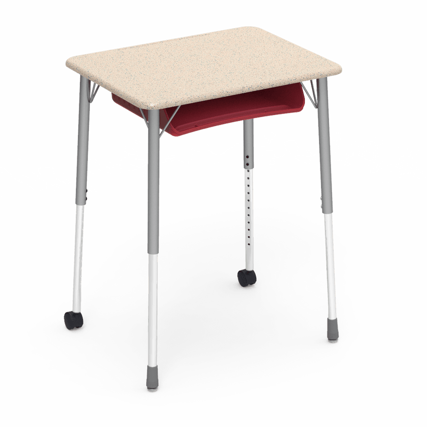 Virco ZUMA Series Student Desk with Book Box Adj Height 26"W x 20"D x 22"-34"H (DESK-ZADJ2026BOXMC2) - SchoolOutlet