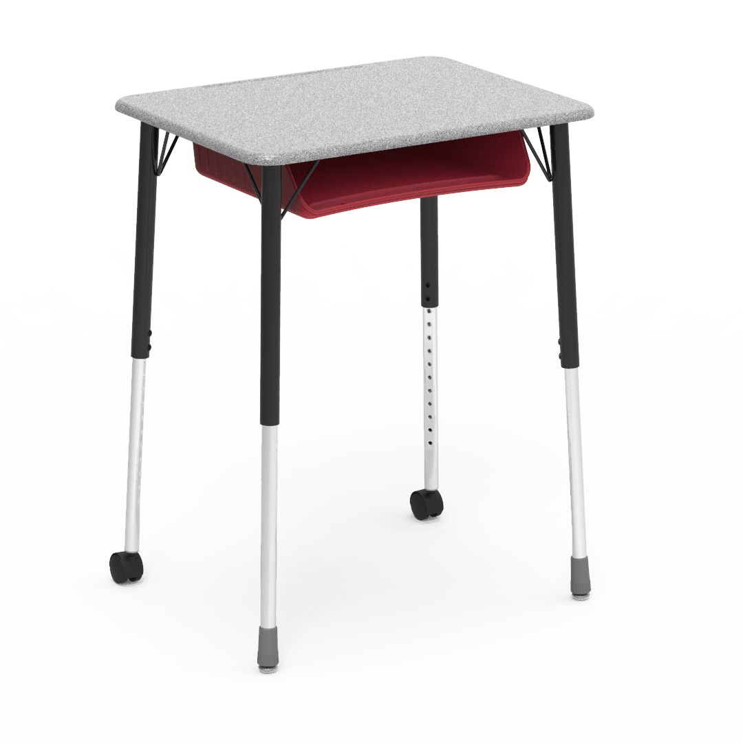 Virco ZUMA Series Student Desk with Book Box Adj Height 26"W x 20"D x 22"-34"H (DESK-ZADJ2026BOXMC2) - SchoolOutlet