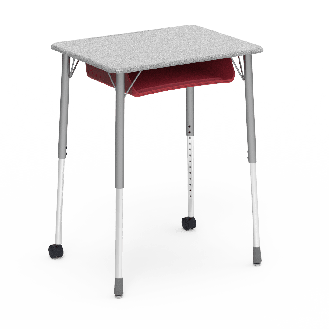 Virco ZUMA Series Student Desk with Book Box Adj Height 26"W x 20"D x 22"-34"H (DESK-ZADJ2026BOXMC2) - SchoolOutlet