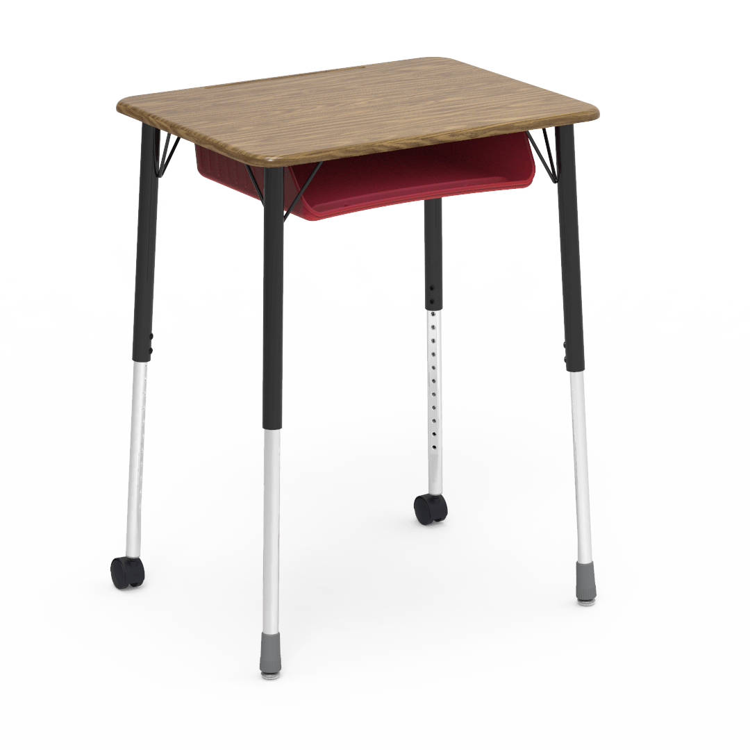 Virco ZUMA Series Student Desk with Book Box Adj Height 26"W x 20"D x 22"-34"H (DESK-ZADJ2026BOXMC2) - SchoolOutlet