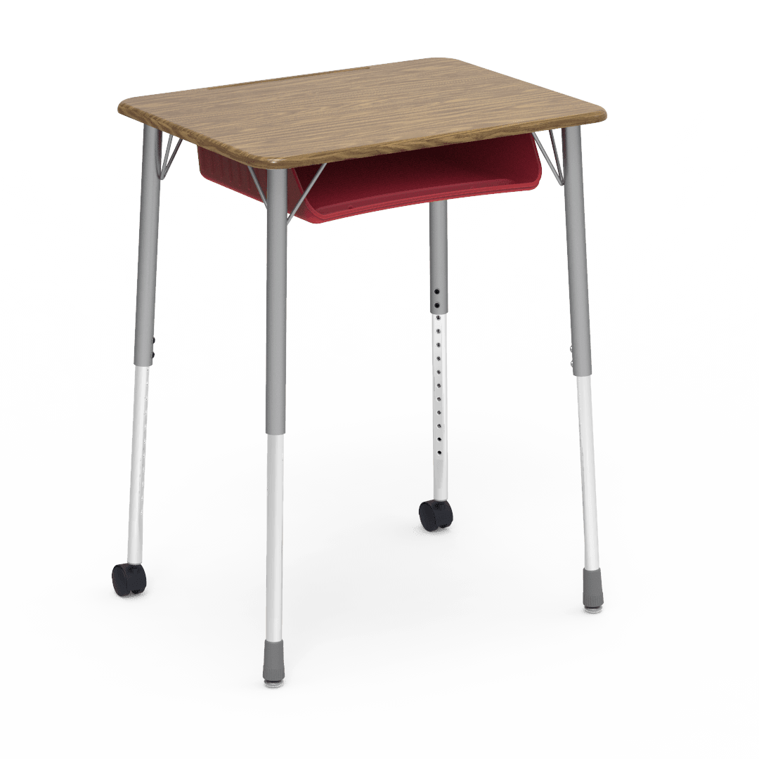 Virco ZUMA Series Student Desk with Book Box Adj Height 26"W x 20"D x 22"-34"H (DESK-ZADJ2026BOXMC2) - SchoolOutlet