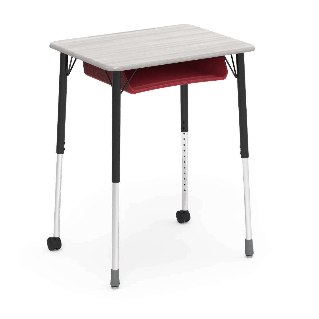 Virco ZUMA Series Student Desk with Book Box Adj Height 26"W x 20"D x 22"-34"H (DESK-ZADJ2026BOXMC2) - SchoolOutlet