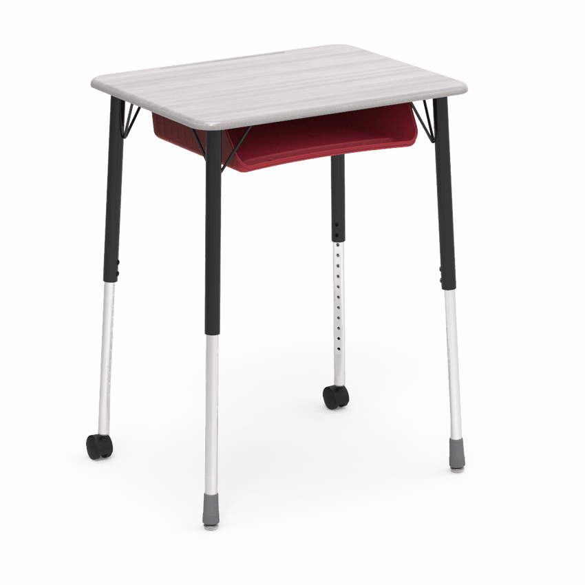 Virco ZUMA Series Student Desk with Book Box Adj Height 26"W x 20"D x 22"-34"H (DESK-ZADJ2026BOXMC2) - SchoolOutlet