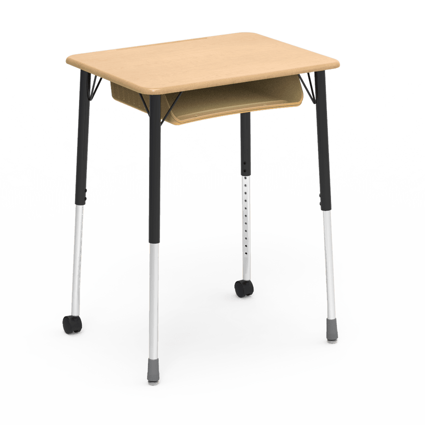 Virco ZUMA Series Student Desk with Book Box Adj Height 26"W x 20"D x 22"-34"H (DESK-ZADJ2026BOXMC2) - SchoolOutlet