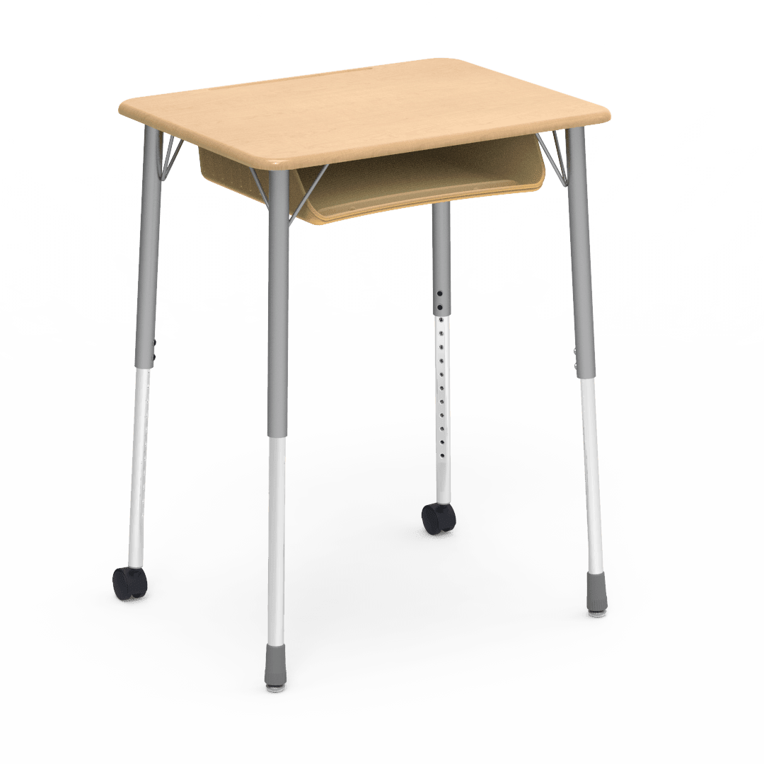 Virco ZUMA Series Student Desk with Book Box Adj Height 26"W x 20"D x 22"-34"H (DESK-ZADJ2026BOXMC2) - SchoolOutlet