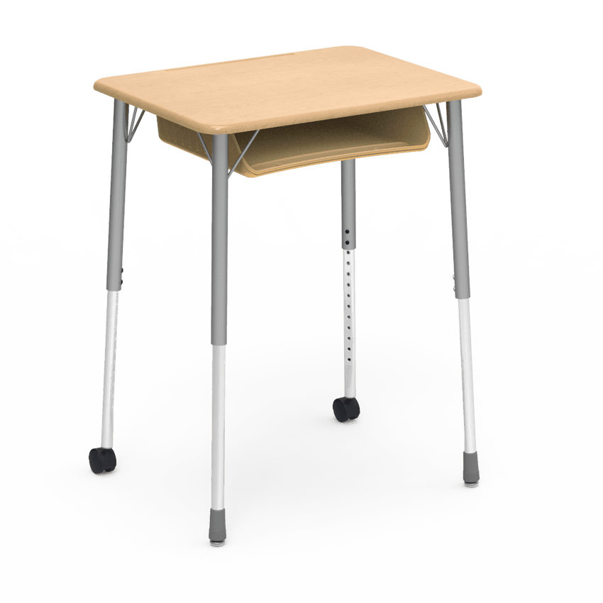Virco ZUMA Series Student Desk with Book Box Adj Height 26"W x 20"D x 22"-34"H (DESK-ZADJ2026BOXMC2) - SchoolOutlet