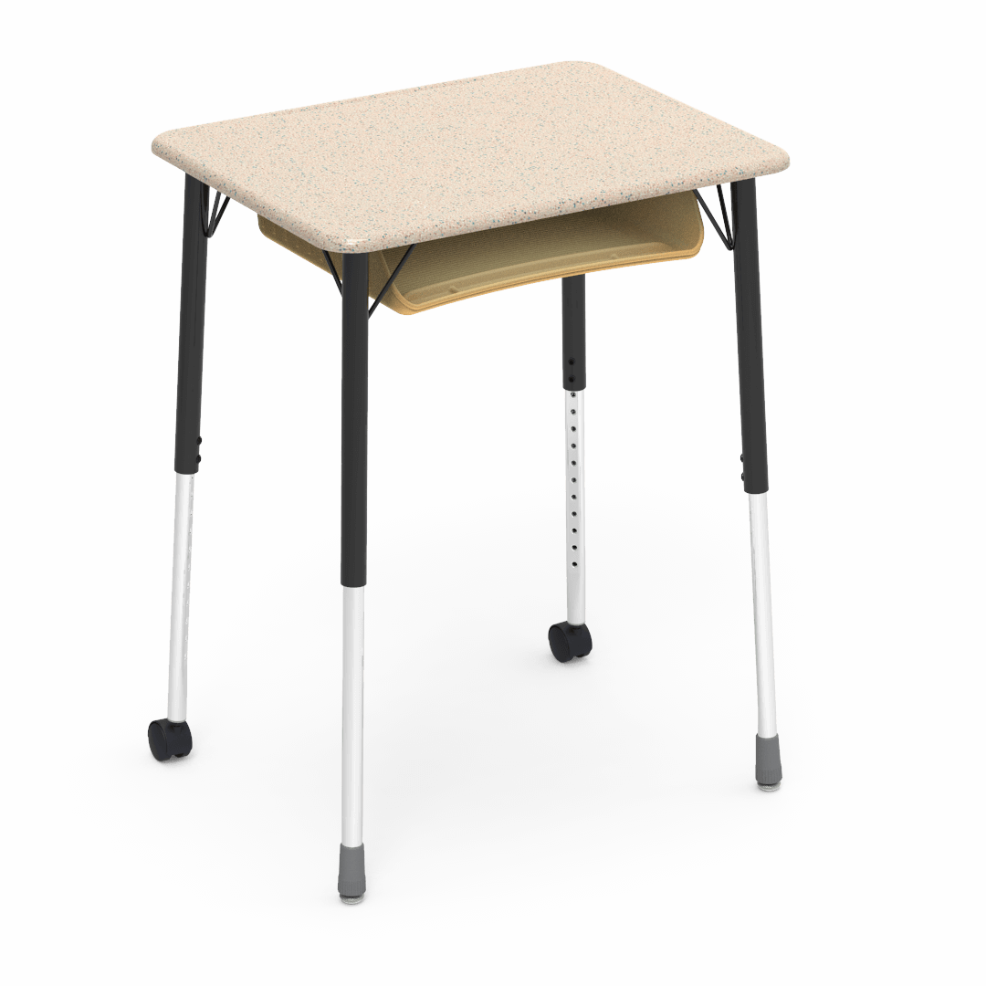 Virco ZUMA Series Student Desk with Book Box Adj Height 26"W x 20"D x 22"-34"H (DESK-ZADJ2026BOXMC2) - SchoolOutlet