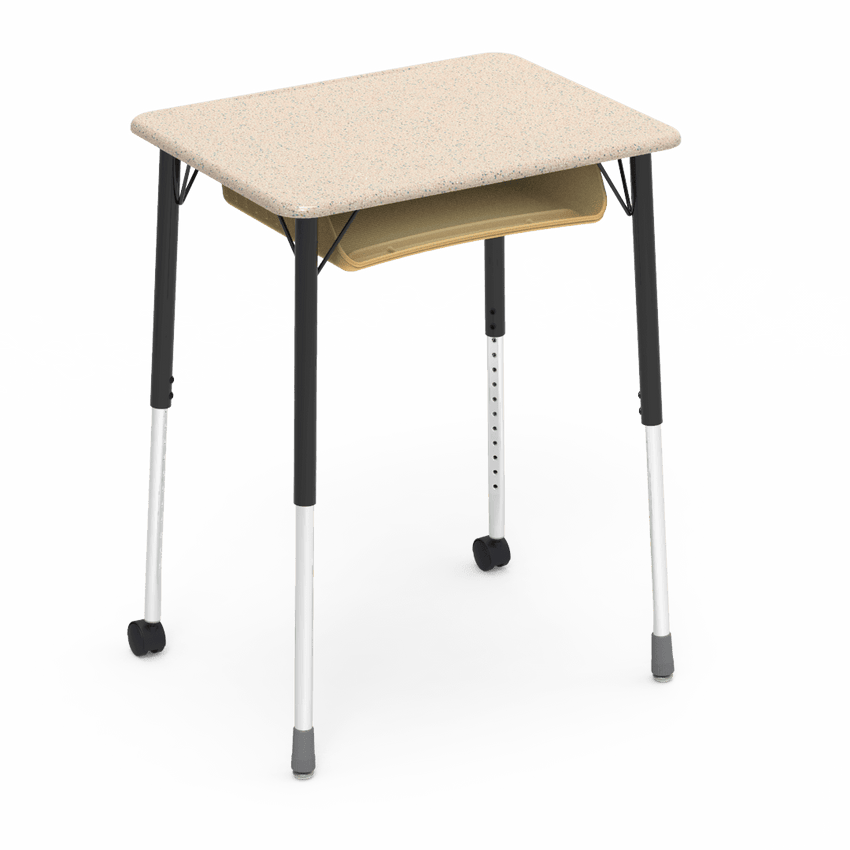Virco ZUMA Series Student Desk with Book Box Adj Height 26"W x 20"D x 22"-34"H (DESK-ZADJ2026BOXMC2) - SchoolOutlet