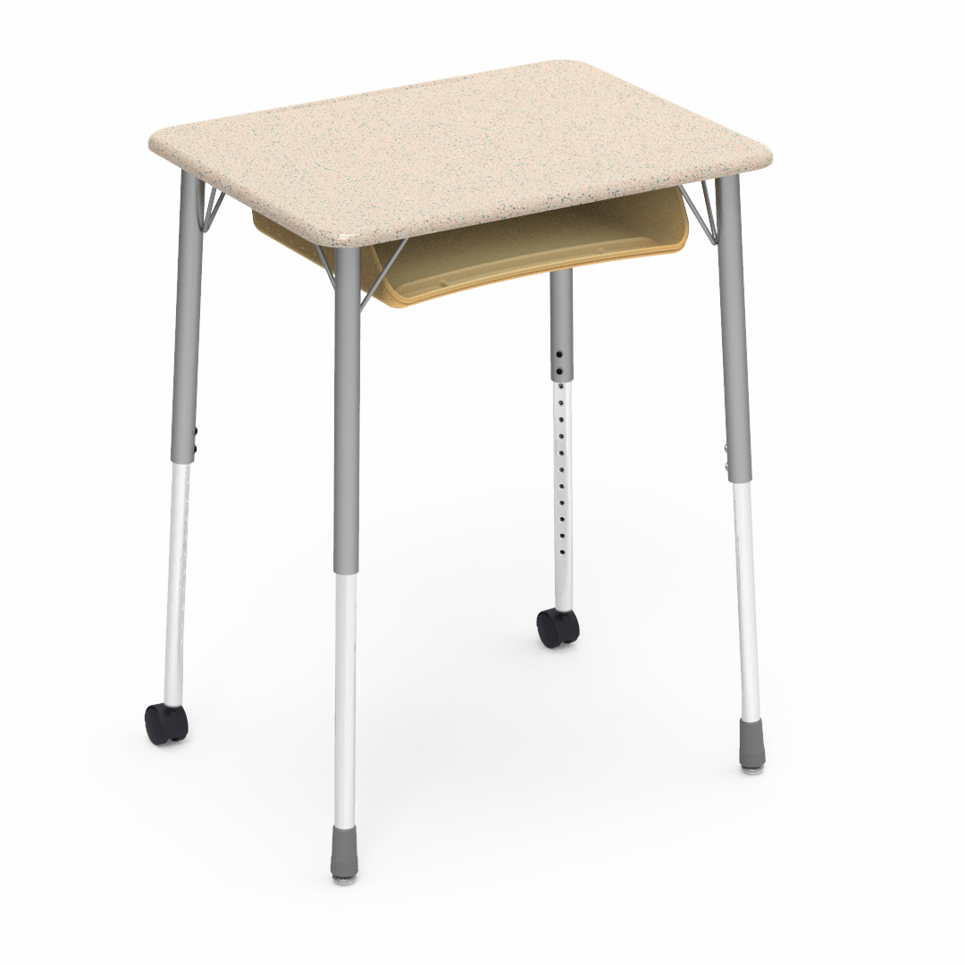 Virco ZUMA Series Student Desk with Book Box Adj Height 26"W x 20"D x 22"-34"H (DESK-ZADJ2026BOXMC2) - SchoolOutlet