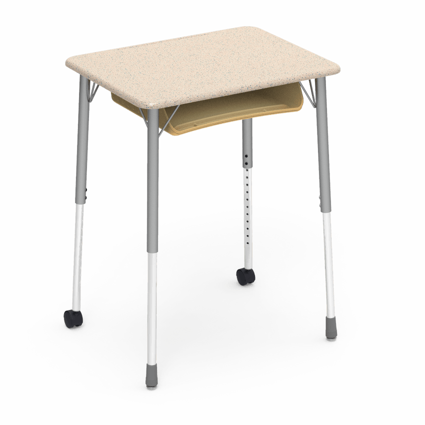 Virco ZUMA Series Student Desk with Book Box Adj Height 26"W x 20"D x 22"-34"H (DESK-ZADJ2026BOXMC2) - SchoolOutlet