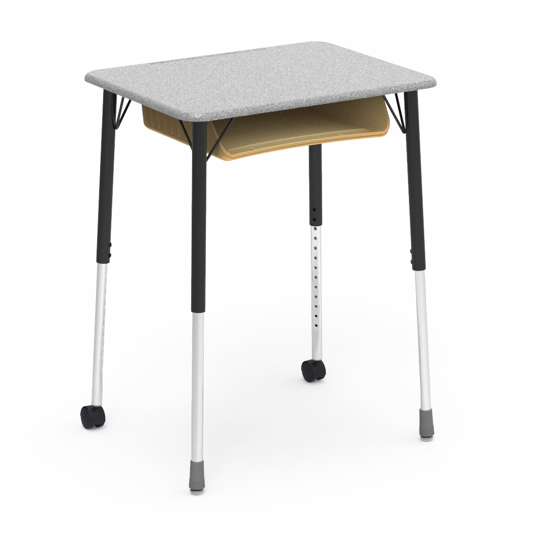 Virco ZUMA Series Student Desk with Book Box Adj Height 26"W x 20"D x 22"-34"H (DESK-ZADJ2026BOXMC2) - SchoolOutlet