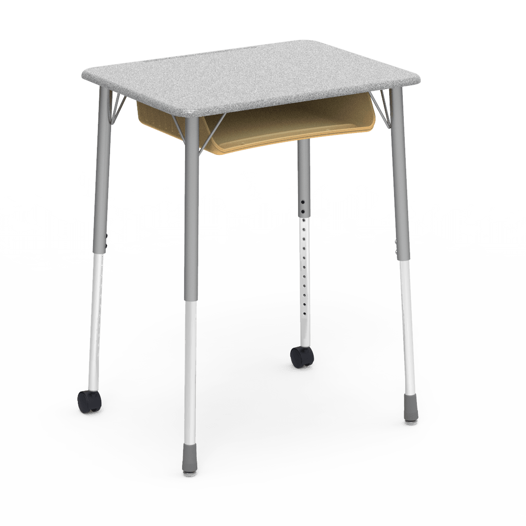 Virco ZUMA Series Student Desk with Book Box Adj Height 26"W x 20"D x 22"-34"H (DESK-ZADJ2026BOXMC2) - SchoolOutlet