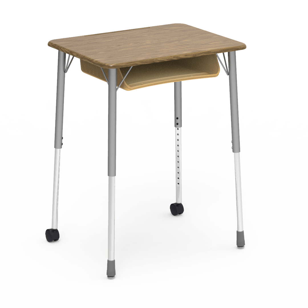 Virco ZUMA Series Student Desk with Book Box Adj Height 26"W x 20"D x 22"-34"H (DESK-ZADJ2026BOXMC2) - SchoolOutlet