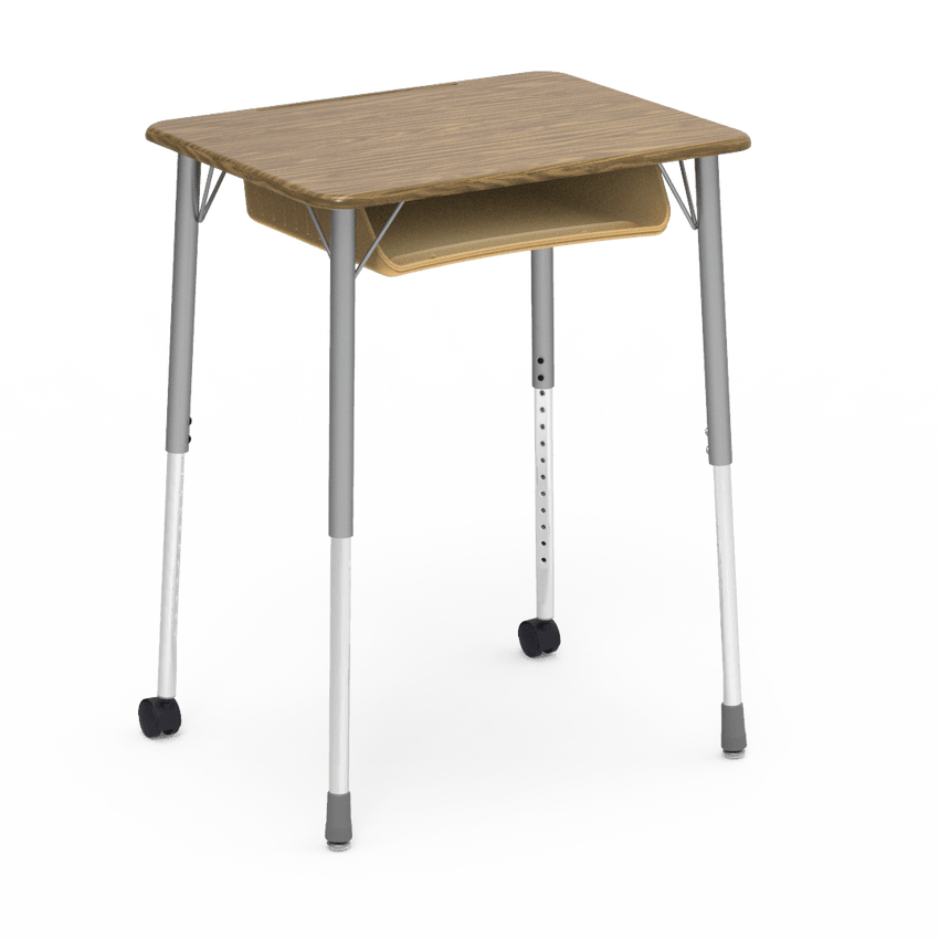 Virco ZUMA Series Student Desk with Book Box Adj Height 26"W x 20"D x 22"-34"H (DESK-ZADJ2026BOXMC2) - SchoolOutlet
