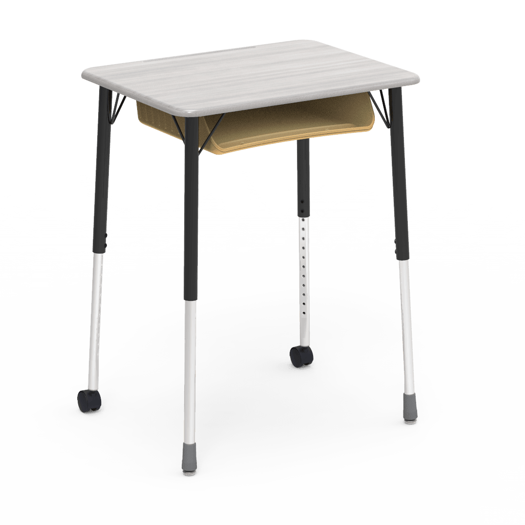 Virco ZUMA Series Student Desk with Book Box Adj Height 26"W x 20"D x 22"-34"H (DESK-ZADJ2026BOXMC2) - SchoolOutlet