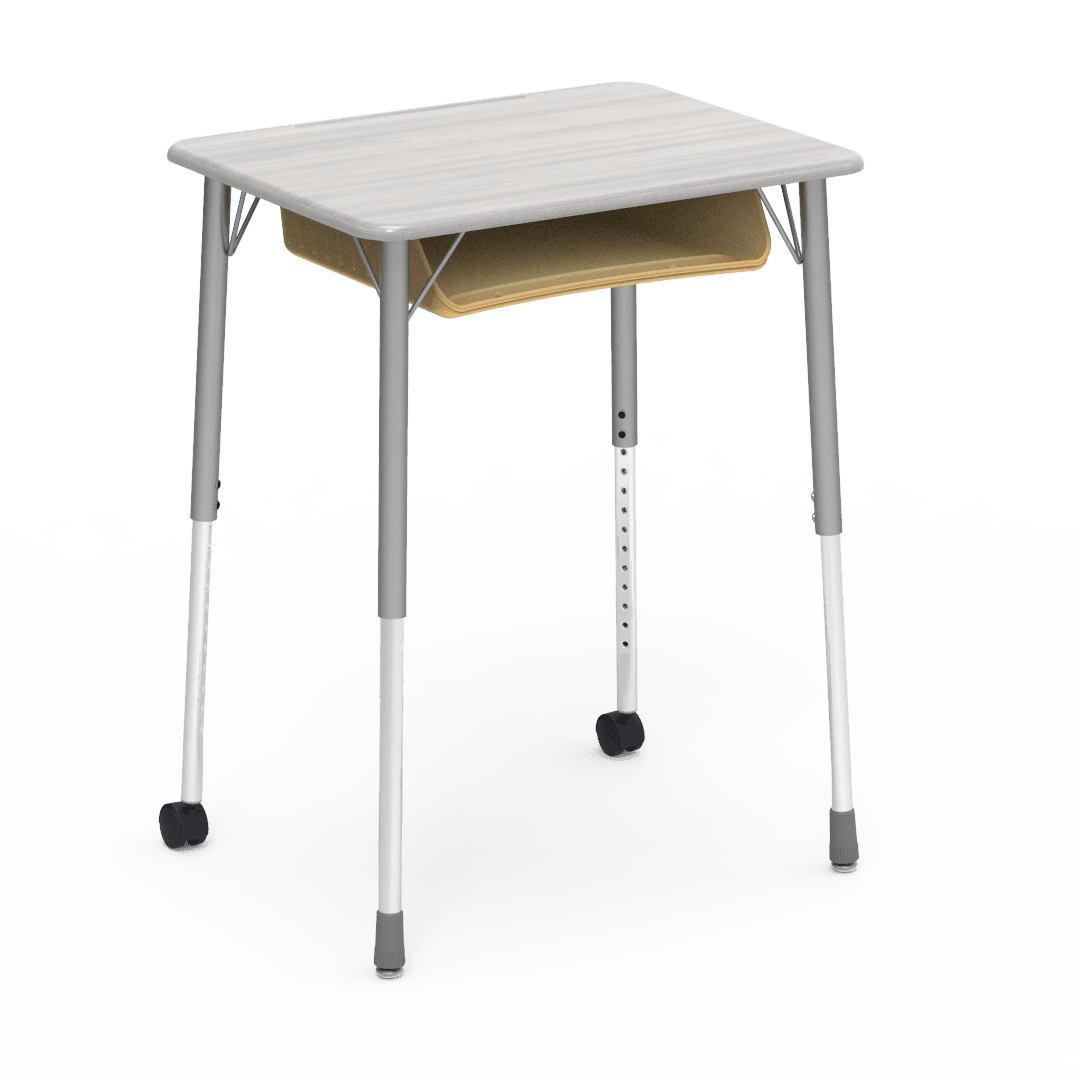 Virco ZUMA Series Student Desk with Book Box Adj Height 26"W x 20"D x 22"-34"H (DESK-ZADJ2026BOXMC2) - SchoolOutlet