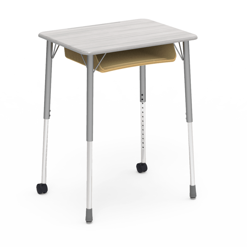 Virco ZUMA Series Student Desk with Book Box Adj Height 26"W x 20"D x 22"-34"H (DESK-ZADJ2026BOXMC2) - SchoolOutlet