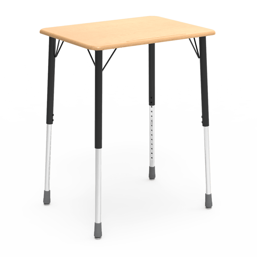 Virco ZADJ2026M - ZUMA Series Student Desk, Hard Plastic 20" x 26-1/8" Top, 22"-34"H Adjustable Height - SchoolOutlet
