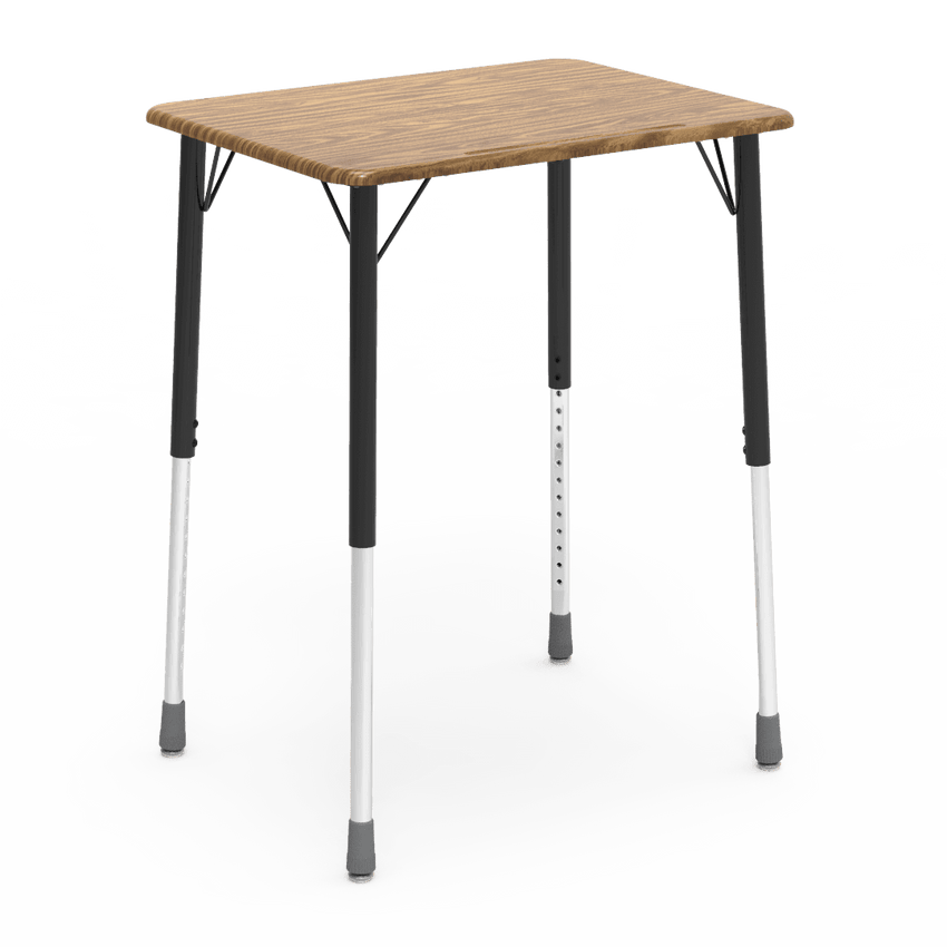Virco ZADJ2026M - ZUMA Series Student Desk, Hard Plastic 20" x 26-1/8" Top, 22"-34"H Adjustable Height - SchoolOutlet