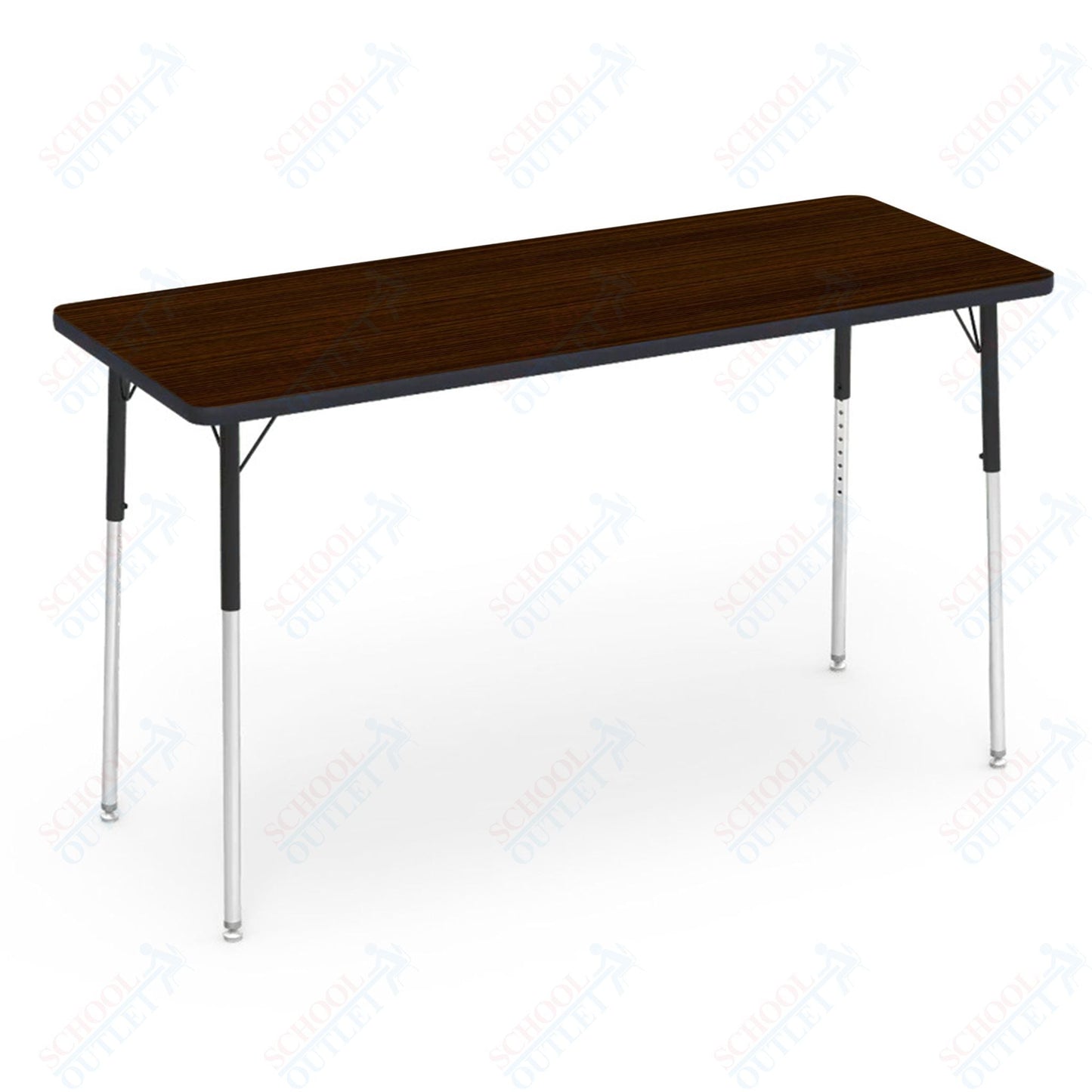 Virco 482460W - Rectangular 24" x 60" Activity Table, 1 1/8 inch Thick Laminate Top, Adjustable WheelChair Leg Height (Virco 482460W) - SchoolOutlet