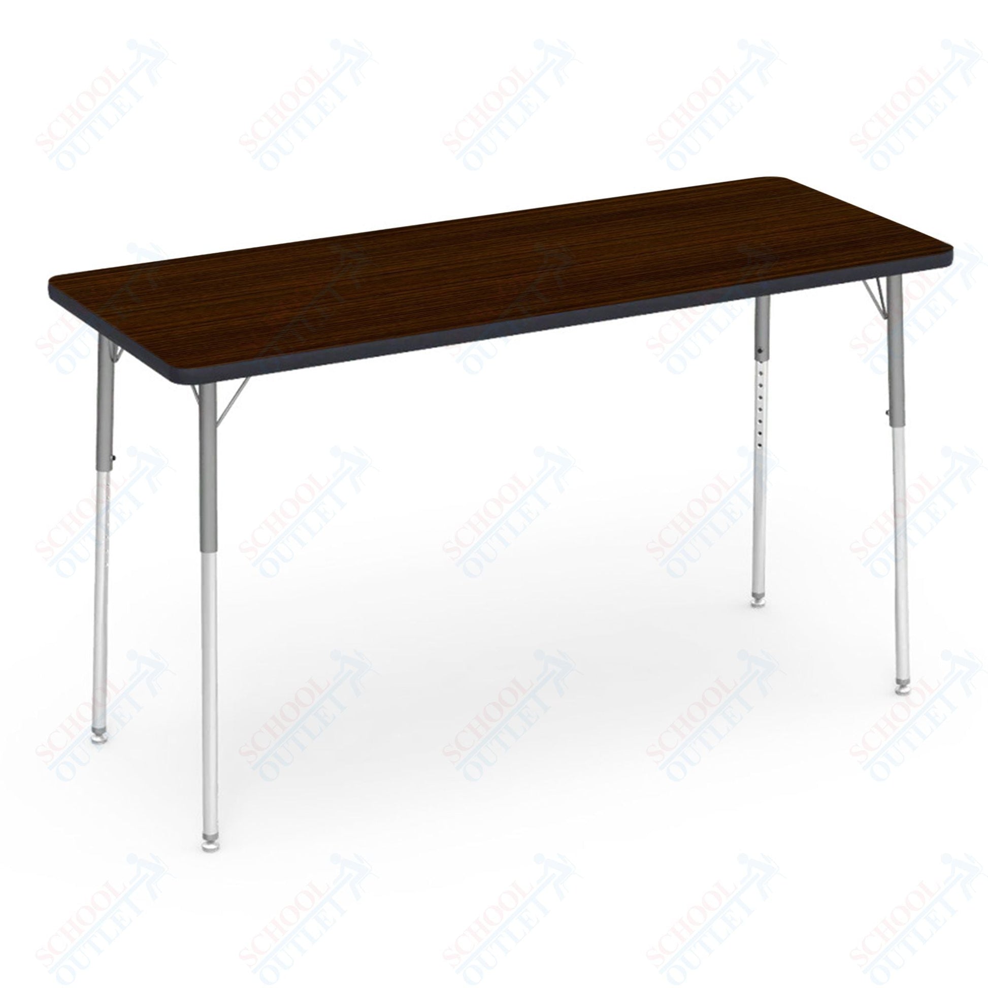 Virco 482460W - Rectangular 24" x 60" Activity Table, 1 1/8 inch Thick Laminate Top, Adjustable WheelChair Leg Height (Virco 482460W) - SchoolOutlet