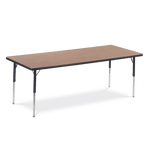 Rectangle Preschool Activity Table with Heavy Duty Medium Oak Laminate Top - Preschool Height Adjustable Legs (30