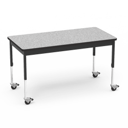 Virco 6800 Series Multi-Purpose Table w/Caster - 30"W x 60"L x 24"-34"H