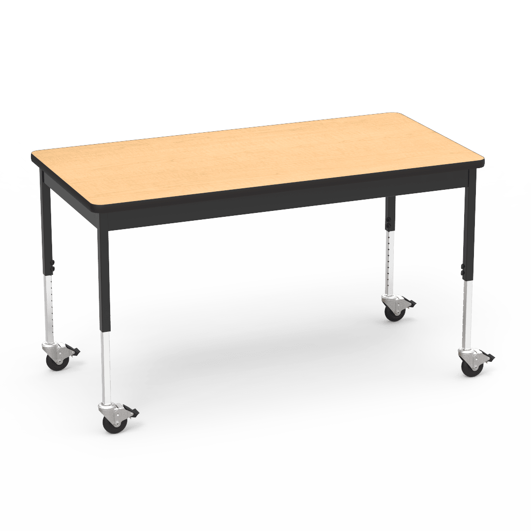 Virco 6800 Series Multi-Purpose Table w/Caster - 30"W x 60"L x 24"-34"H - SchoolOutlet