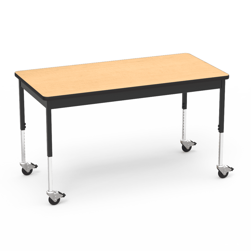 Virco 6800 Series Multi-Purpose Table w/Caster - 30"W x 60"L x 24"-34"H - SchoolOutlet