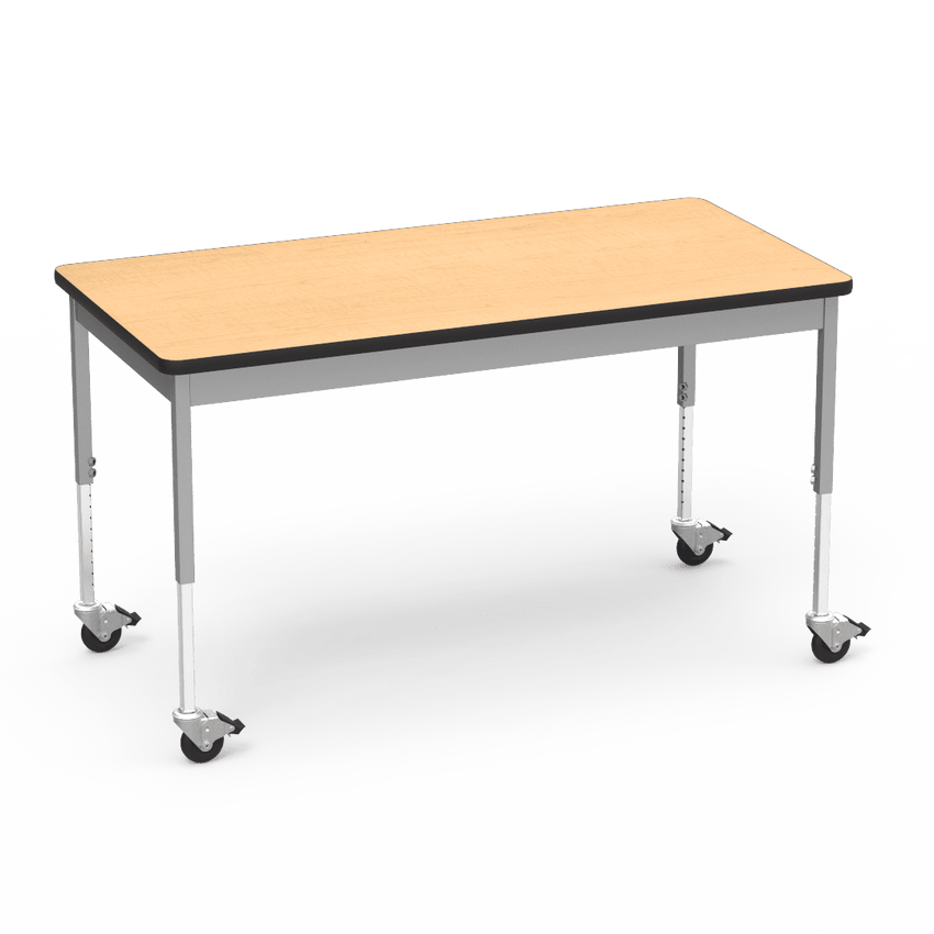 Virco 6800 Series Multi-Purpose Table w/Caster - 30"W x 60"L x 24"-34"H - SchoolOutlet